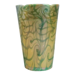 American Durand Art Glass King Tut Pattern Torchiere Lamp Shade