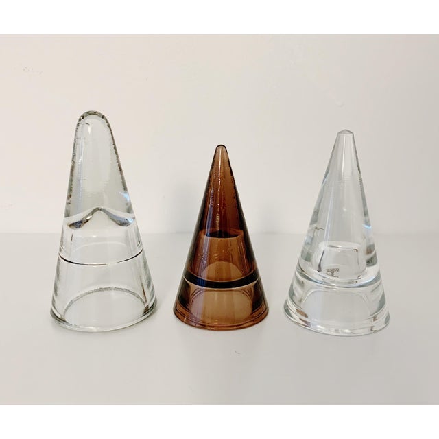 Vintage Cone Shape Glass Paperweights Set of 3 Chairish