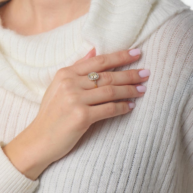 This exquisite French Victorian ring is a rare and romantic jewel from the turn of the 20th century, embodying the refined...