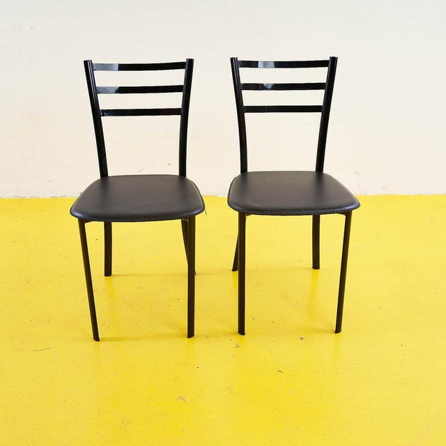 Black Modern Black Chairs, Set of 2 For Sale - Image 8 of 8