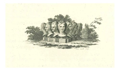 Anker Smith, Heads of Women, Original Etching, 1810