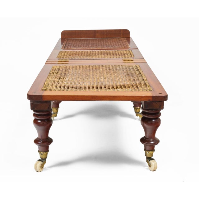 Brown Mid 19th Century Campaign Folding Caned Daybed For Sale - Image 8 of 16