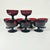 Art Deco 1920s Antique Art Deco Boho Chic Hollywood Regency Ruby Red Champagne Coupes - Set of 9 For Sale - Image 3 of 12