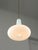 Metal Mid-Century Modern Italian Opaline and Brass Pendant Lamp For Sale - Image 7 of 16
