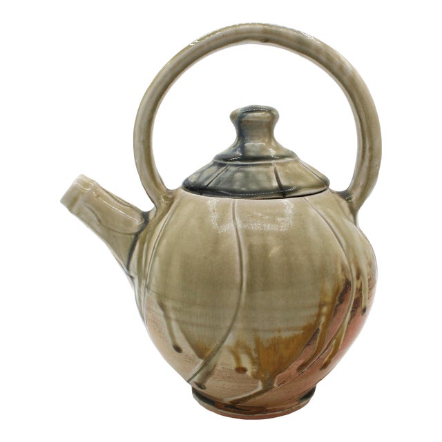 1994 Ben Owen III Japanese Translation Pottery Teapot Seagrove, Nc For Sale