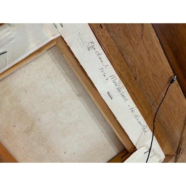 Wood 1970’s Oil on Canvas Floral Still Life by Julia Rant of Germany For Sale - Image 7 of 9