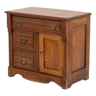Arts and Crafts Oak Wash Stand For Sale
