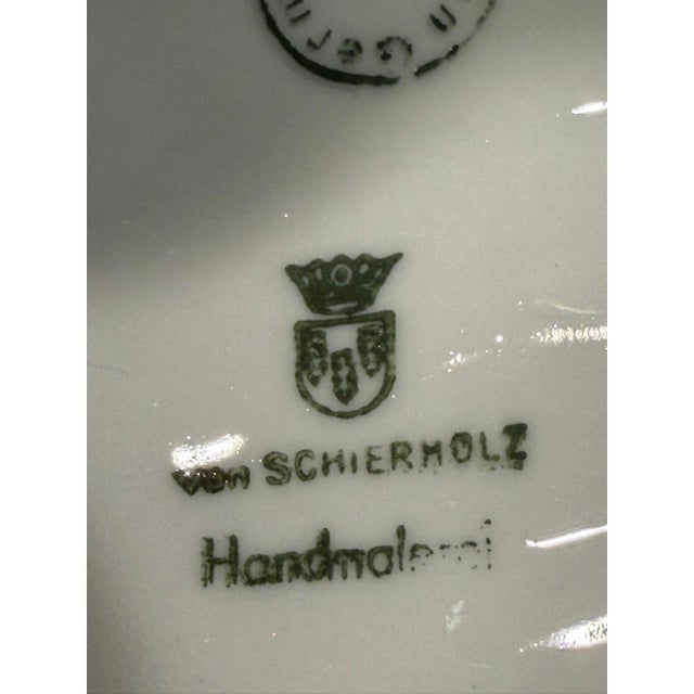 Antique Von Schierholz Germany Hand Painted Porcelain Cherub 2-Light Candelabra For Sale - Image 15 of 15