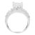 Contemporary 14K White Gold 2.0 Cttw Mixed-Cut Diamond Rectangle Invisible-Set Composite Cluster Ring with Band - Size 5 For Sale - Image 3 of 7