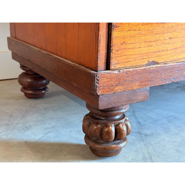 Antique 19th Century Anglo-Indian Two-Part Campaign Chest of Drawers W/ Brass Hardware For Sale - Image 15 of 18
