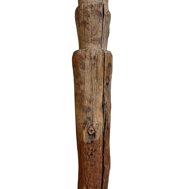 Wood Antique Dinka Tribal Property Post Sculpture on Stand For Sale - Image 7 of 11