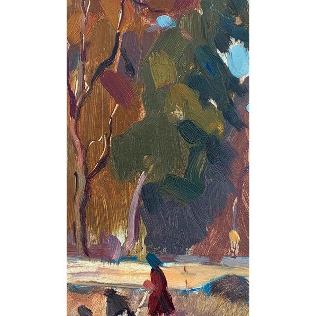 Vintage Ukrainian Impressionist Oil Painting, Rural Landscape, 1960s 27-15 For Sale - Image 4 of 6