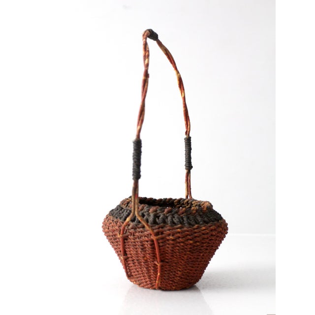 Antique Southeast Asian Folk Art Basket For Sale - Image 4 of 14