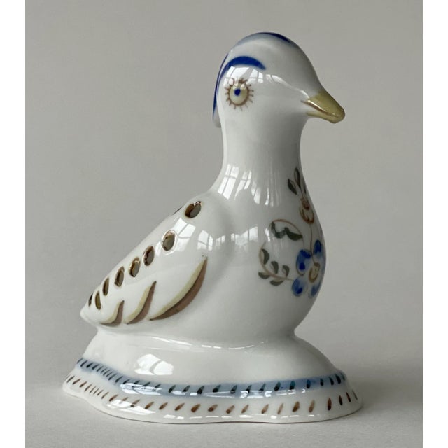 Traditional Ceramic Faience. Bird Figurine For Sale - Image 3 of 11
