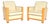 Art Deco Swedish Leather and Satin Birch Chairs, 1930s, Set of 2 For Sale
