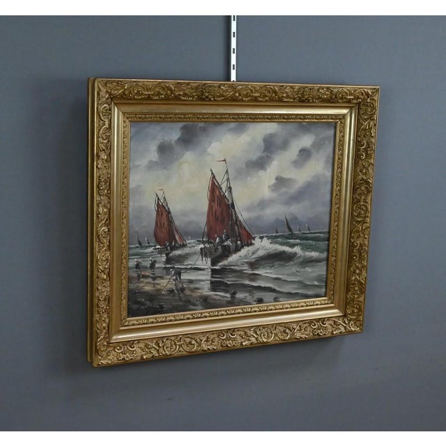 L. Henry, Fishing, Late 19th Century, Oil on Canvas, Framed For Sale - Image 3 of 16