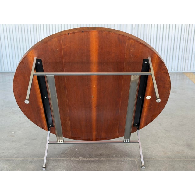 1950s George Nelson for Herman Miller Coffee Table - Model 5756 - Walnut + Aluminum For Sale In Atlanta - Image 6 of 12