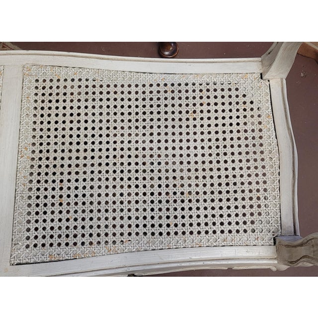 Vintage Cane Seat Window Bench For Sale In Philadelphia - Image 6 of 10