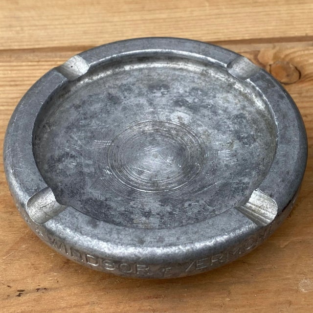 Vintage Industrial Aluminum Ashtrays From Windsor, Vermont - a Pair For Sale - Image 10 of 13