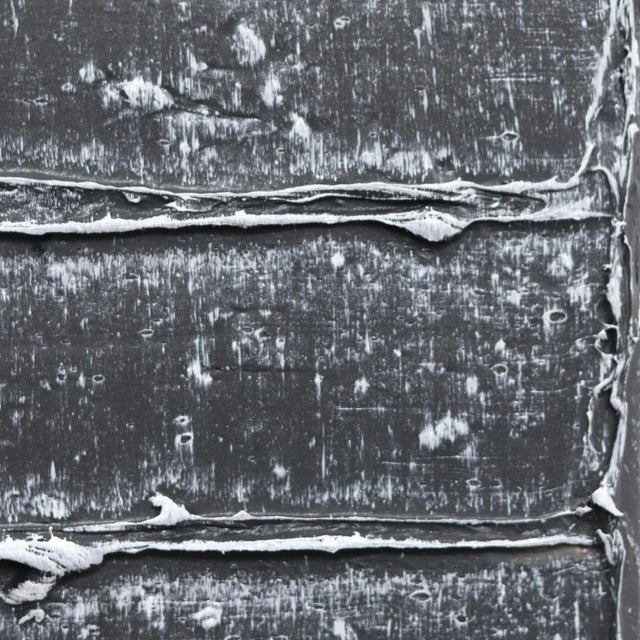 Contemporary Gerhard Richter's Dream - Contemporary Minimalist Mixed-Media Painting Thick Texture Impasto Sculptural Original Wall Artwork by Len Klikunas For Sale - Image 3 of 9