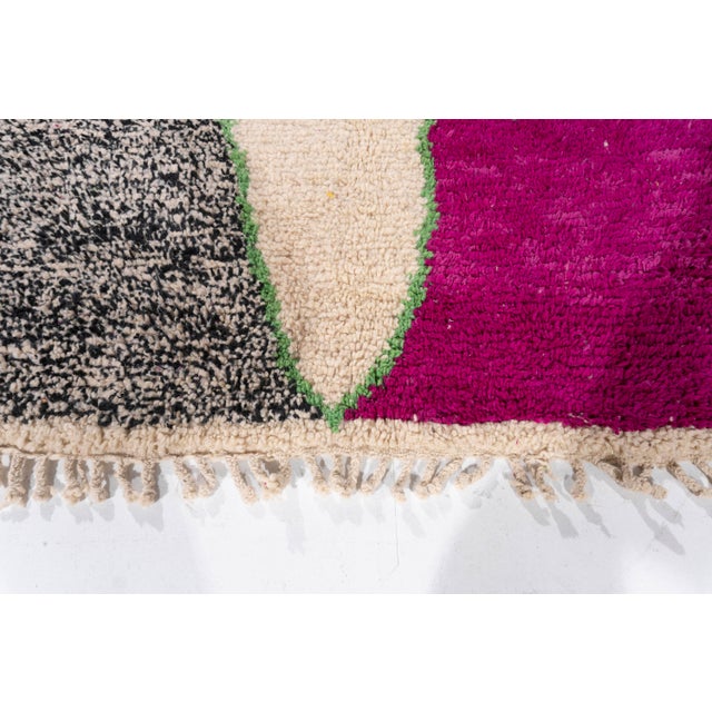 Moroccan Gray Modern Hand Knotted Rug 5'4 X 8'6 For Sale - Image 10 of 11