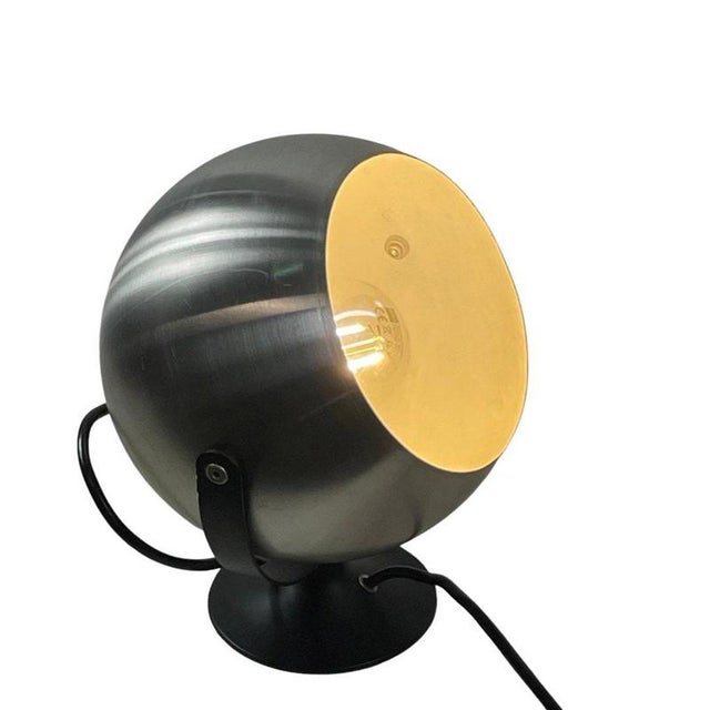 Vintage Dutch Wall Mounted Eyeball Lamp in Stainless Steel from Anvia For Sale - Image 6 of 9