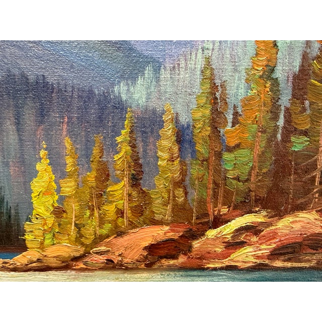 Harry Leonard Lopp Kintla Lake Oil Painting, Vintage For Sale - Image 9 of 12