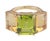 Metal Christina Addison Mini Yellow Gold Semi Precious Emerald Cut Ring For Sale - Image 7 of 12