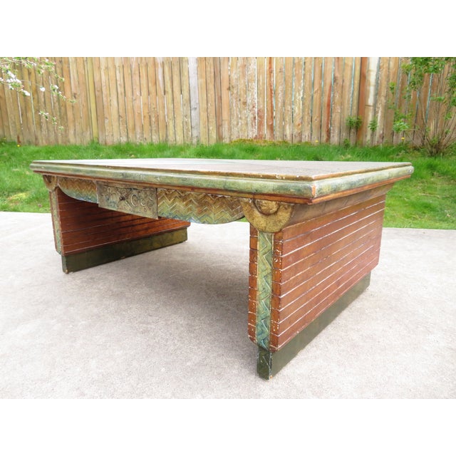 Post Modern Two-Sided Double Drawer Sculptural Textured Coffee Table ~ Brutalist Vintage Abstract Art ~ Modernsim For Sale - Image 11 of 18