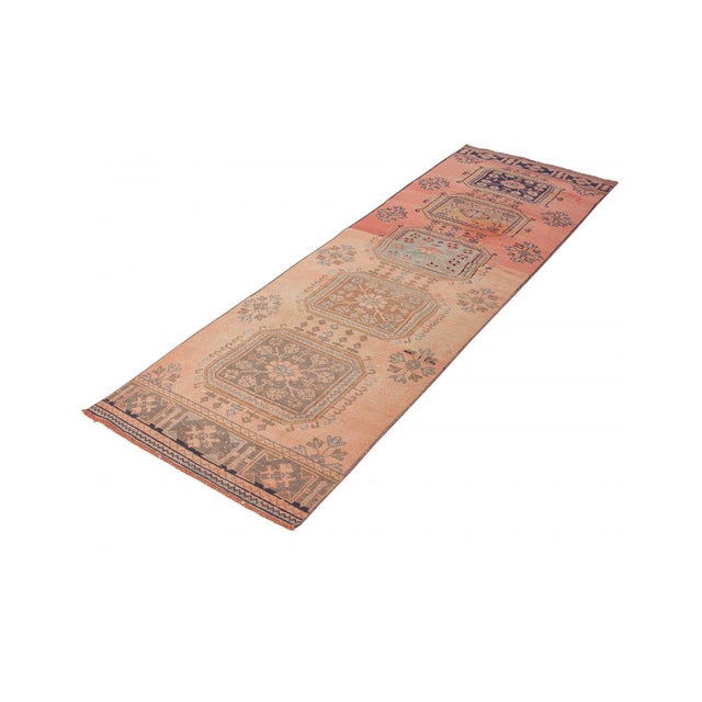 Decorative washed out handknotted vintage rug from Konya region of Turkey. Approximately 50-60 years old. In very good...