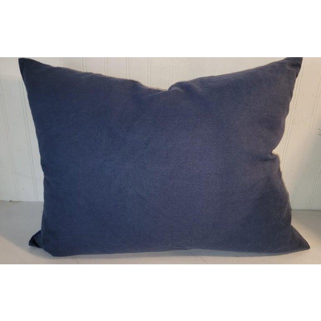 Rustic Texcoco Blue Pillow For Sale - Image 3 of 5