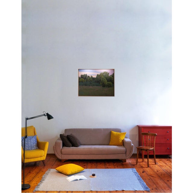 Where Evening Rests by Michael Magrin | Oil on Canvas Landscape With Trees at Dusk For Sale - Image 9 of 14