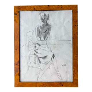 2026 Luke Hannam Original Portrait of a Lady in Custom Frame For Sale