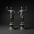 Vintage Maitland Smith Bronze Roman Statue-Pair-Verdigris Neoclassical-Sculpture For Sale - Image 11 of 11