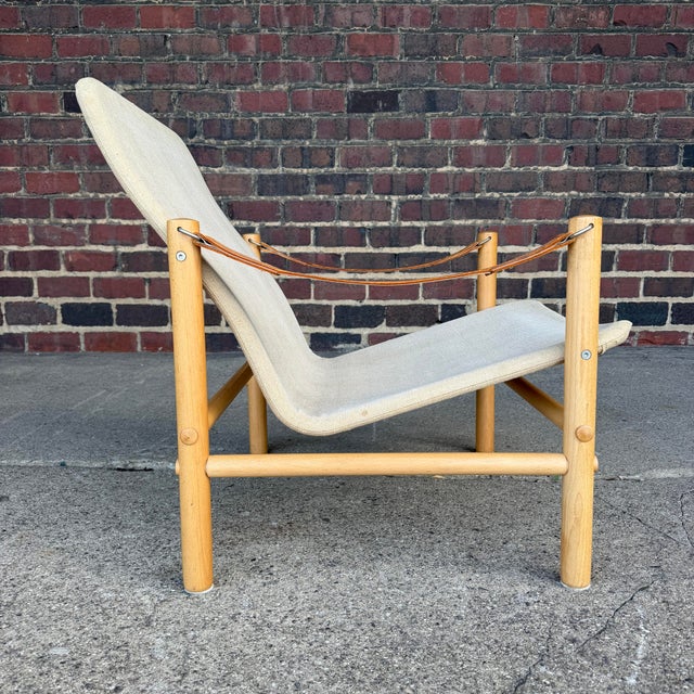 Tan Bror Boije for Dux “Junker” Safari Lounge Chair and Ottoman For Sale - Image 8 of 12