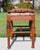 Mid-20th Century Traditional Cherry-Finish Vanity Bench With Pink & Brown Damask Upholstery For Sale - Image 12 of 18