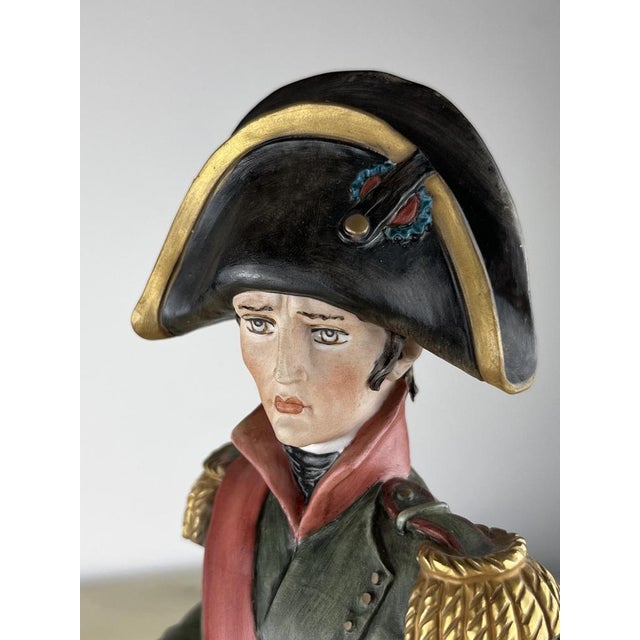 Brown Italian Napoleon Figurine in Porcelain and Bronze, 1990 For Sale - Image 8 of 16