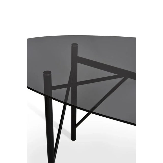 Nero Tubolar Table Oval 220 by Mentemano For Sale - Image 4 of 9