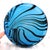 1970s Blue and Black Striped Wide Bottom Decanter or Vase # 27159 For Sale - Image 5 of 7