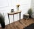 Mid-Century Modern Mid-Century Italian Wooden Brass Console Table with Marble Top, 1950s For Sale - Image 3 of 8