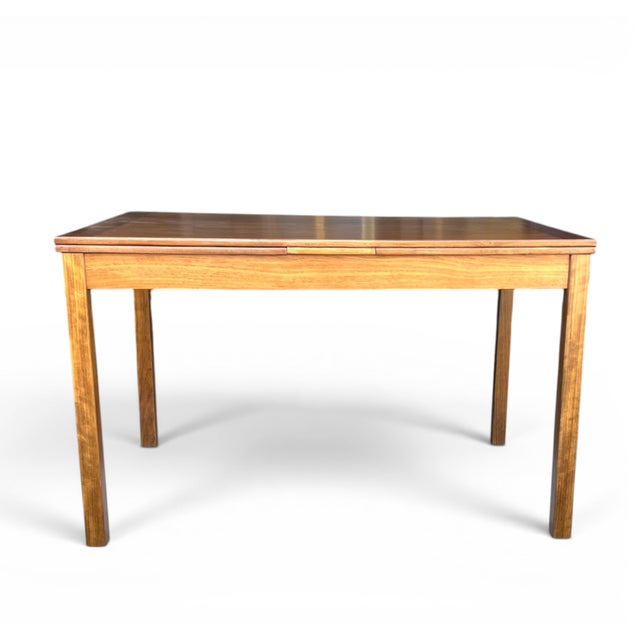 Brown 1960s Scandinavian Mid-Century Modern Teak Dining Table With Hidden Extension Leaves For Sale - Image 8 of 8