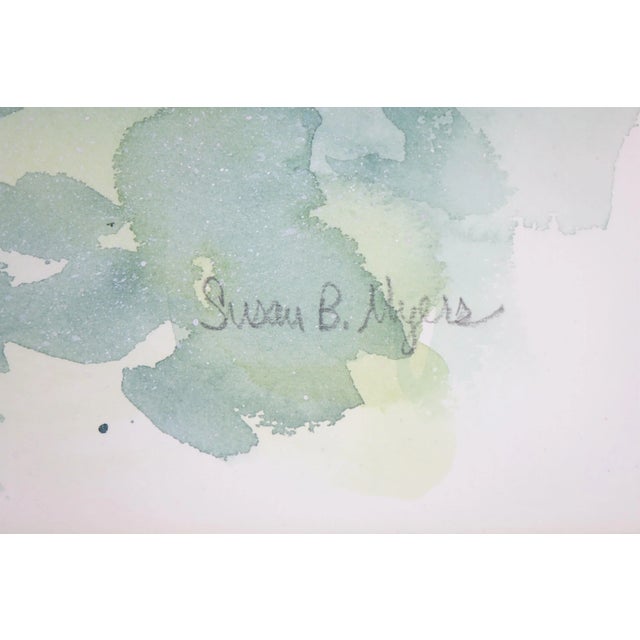 Large Floral Still Life Original Watercolor on Paper Painting, Signed For Sale - Image 4 of 6