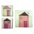 Encaustic Collage Installation by Gina Cochran - Little Pink Houses - "Tiny Dwellings" Series - Set of 3 For Sale