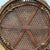 Red Brown Woven Bamboo Tray Basket with Tall Handle For Sale - Image 4 of 8