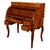 Wood Antique French Louis XV Cylinder Marquetry & Ormolu Bureau Writing Desk 1880 For Sale - Image 7 of 17