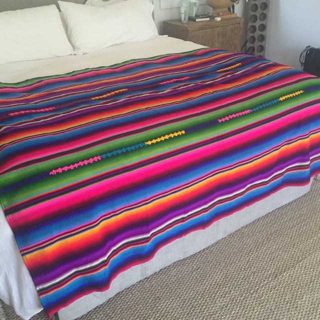 Guatemalan Serape HandWoven Blanket Chairish