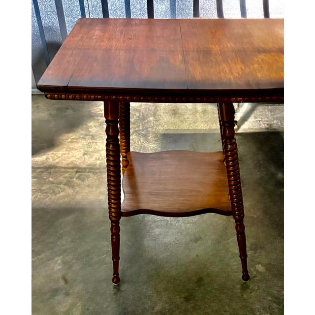 Early 20th Century Antique Two-Tier Parlor Table For Sale - Image 5 of 10
