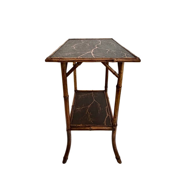 Wood 19th C Aesthetic Movement Burnt Bamboo Side Table For Sale - Image 7 of 10