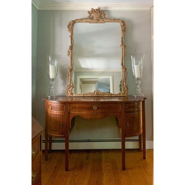 Exceptional Carvers Guild "Panier De Fleur" Mirror Vintage Versailles Finish -18th Century/ Louis XIV Style For Sale - Image 11 of 17