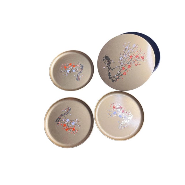 1970s Hand Crafted Otagiri Original Coaster Set, Japan- 5 Pieces For Sale In Dallas - Image 6 of 12
